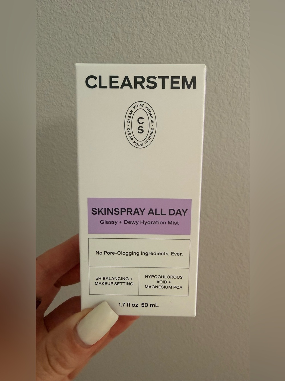 CLEARSTEM SkinSpray All Day - Dewy Hydration Mist (White & Lilac)